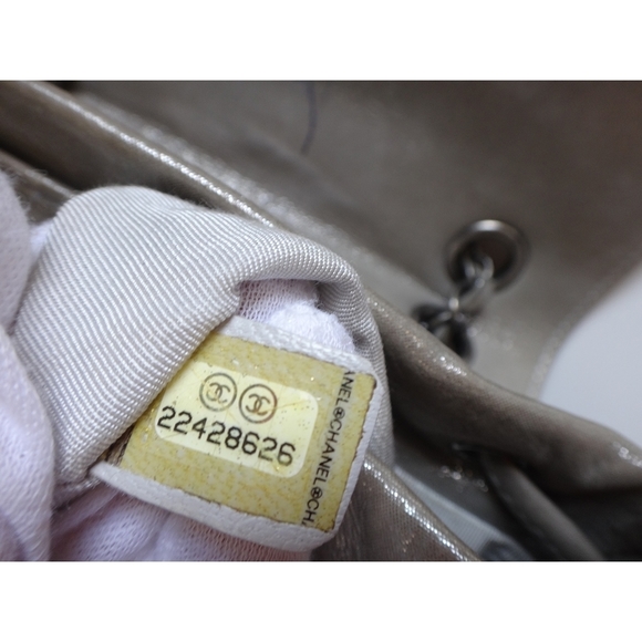 Chanel V Stitch Silver Chevron Leather Rucksack main image 7